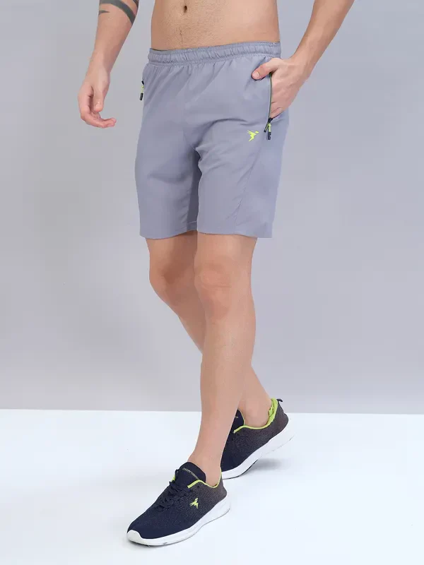 Men Solid Slim Fit Shorts with TECHNOLITE
