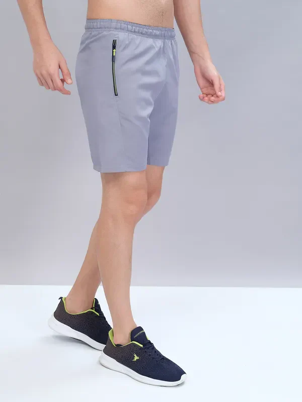 Men Solid Slim Fit Shorts with TECHNOLITE - Image 4