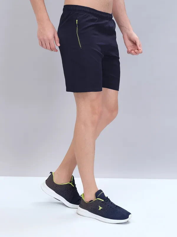 Men Solid Slim Fit Shorts with TECHNOLITE - Image 4