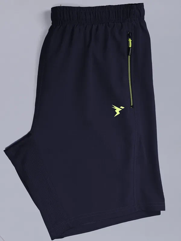 Men Solid Slim Fit Shorts with TECHNOLITE - Image 6