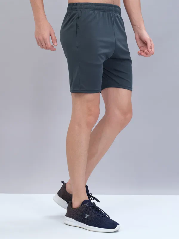 Men Solid Slim Fit Shorts with TECHNO DRY - Image 4
