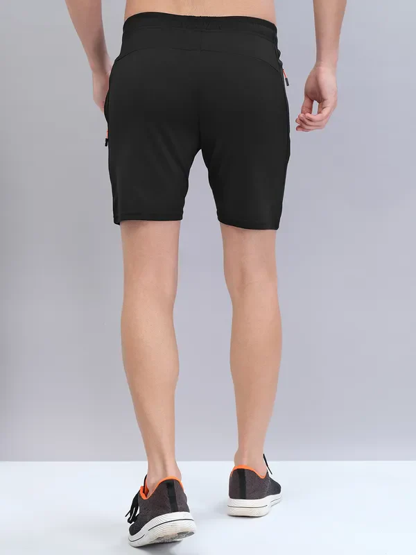 Men Solid Slim Fit Shorts with TECHNO DRY - Image 2