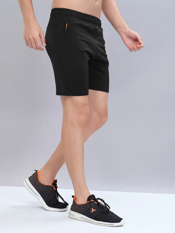 Men Solid Slim Fit Shorts with TECHNO DRY - Image 4