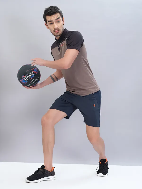 Men Solid Slim Fit Shorts with TECHNO DRY - Image 5