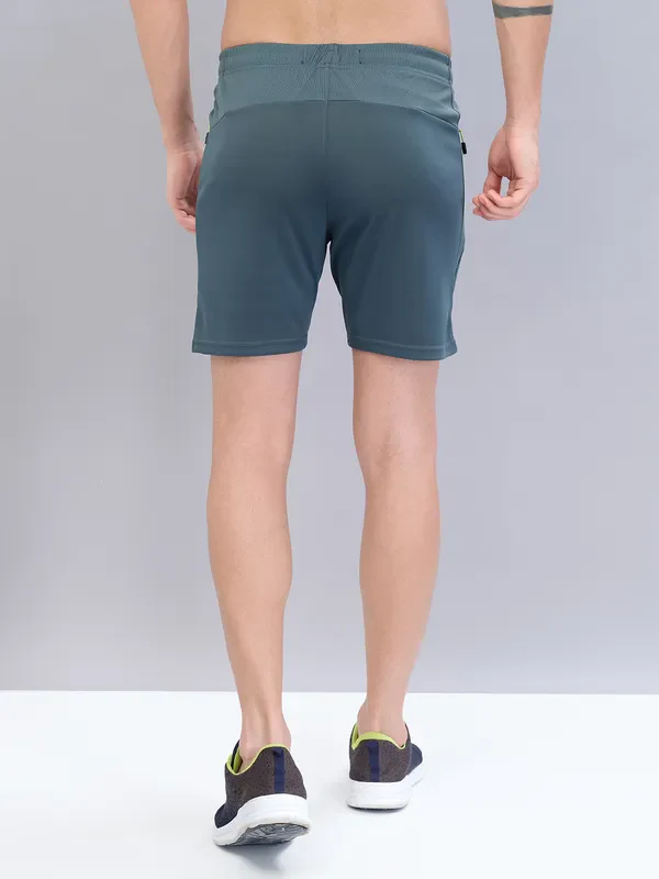 Men Solid Slim Fit Shorts with TECHNO DRY - Image 3