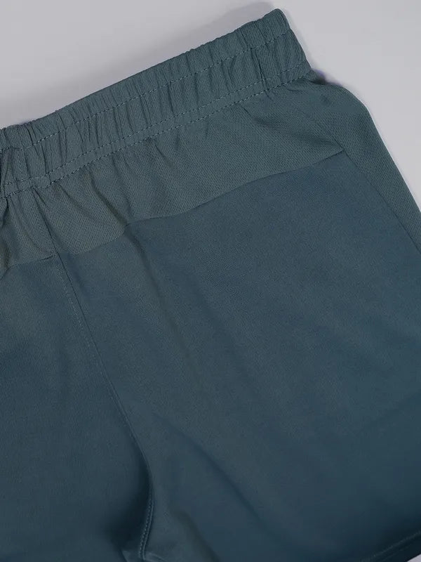 Men Solid Slim Fit Shorts with TECHNO DRY - Image 6