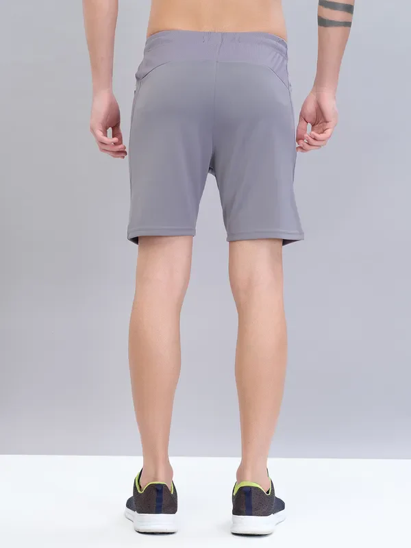 Men Solid Slim Fit Shorts with TECHNO DRY - Image 3