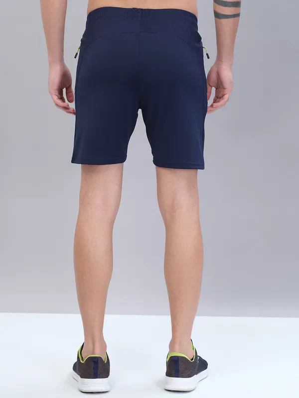 Men Solid Slim Fit Shorts with TECHNO DRY - Image 4
