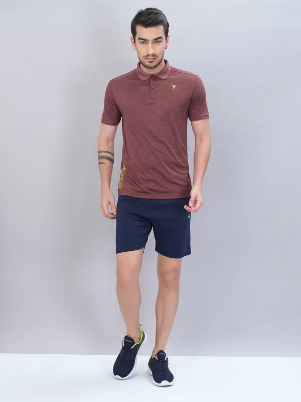 Men Solid Slim Fit Shorts with TECHNO DRY - Image 5