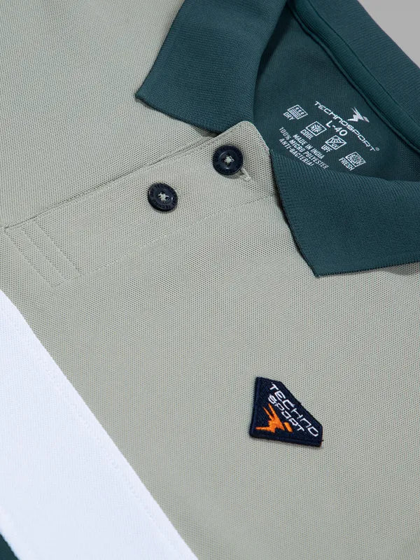 Men Colorblock Slim Fit Polo T-shirt with MATPIQ - Image 6