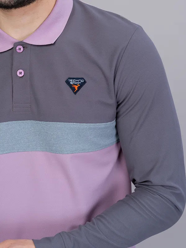 Men Colorblock Slim Fit Polo T-shirt with MATPIQ - Image 5