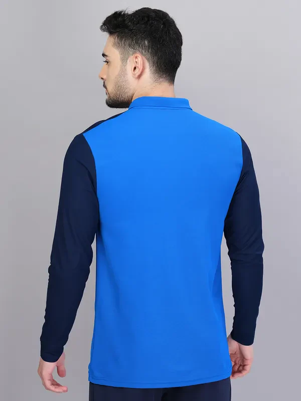 Men Colorblock Slim Fit Polo T-shirt with MATPIQ - Image 2