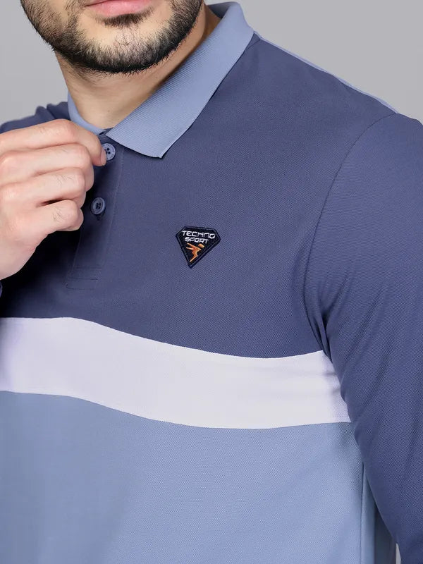 Men Colorblock Slim Fit Polo T-shirt with MATPIQ - Image 4