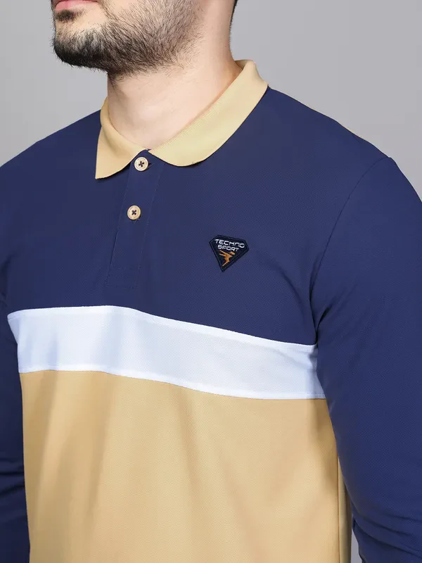 Men Colorblock Slim Fit Polo T-shirt with MATPIQ - Image 5