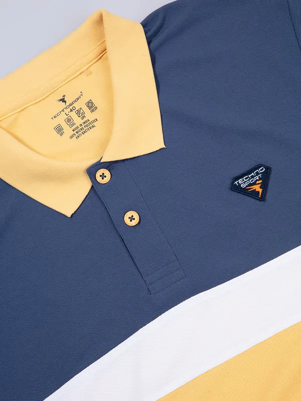Men Colorblock Slim Fit Polo T-shirt with MATPIQ - Image 6
