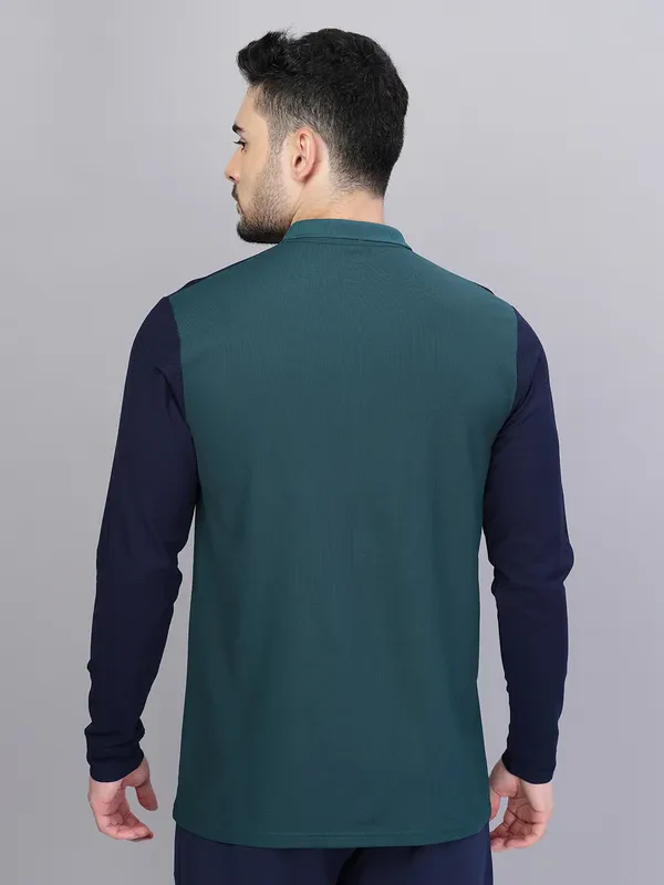 Men Colorblock Slim Fit Polo T-shirt with MATPIQ - Image 2