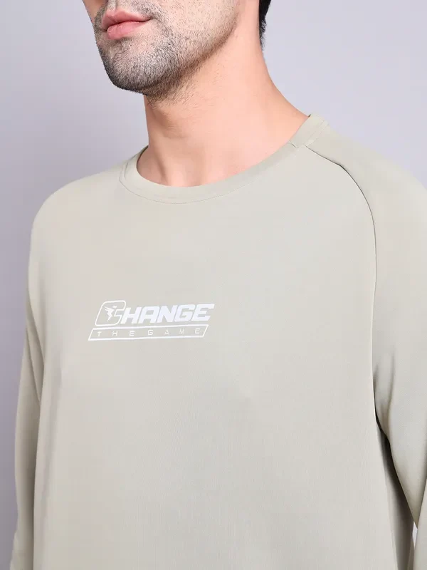 Men Printed Slim Fit Crew Neck Sweatshirt with ELASTO PLUS - Image 5