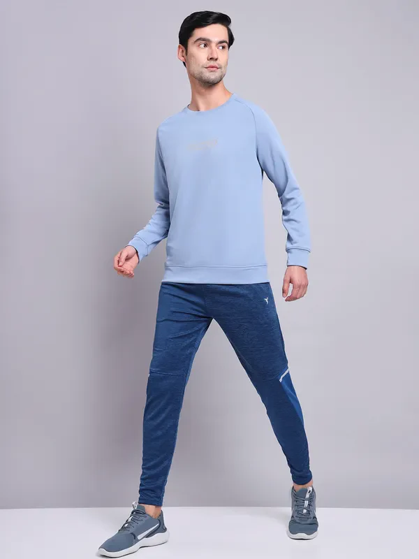 Men Printed Slim Fit Crew Neck Sweatshirt with ELASTO PLUS - Image 5