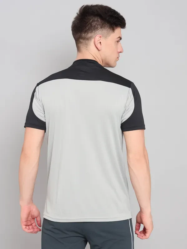 Men Colorblock Slim Fit Mock Neck T-shirt with TECHNO COOL+ - Image 4