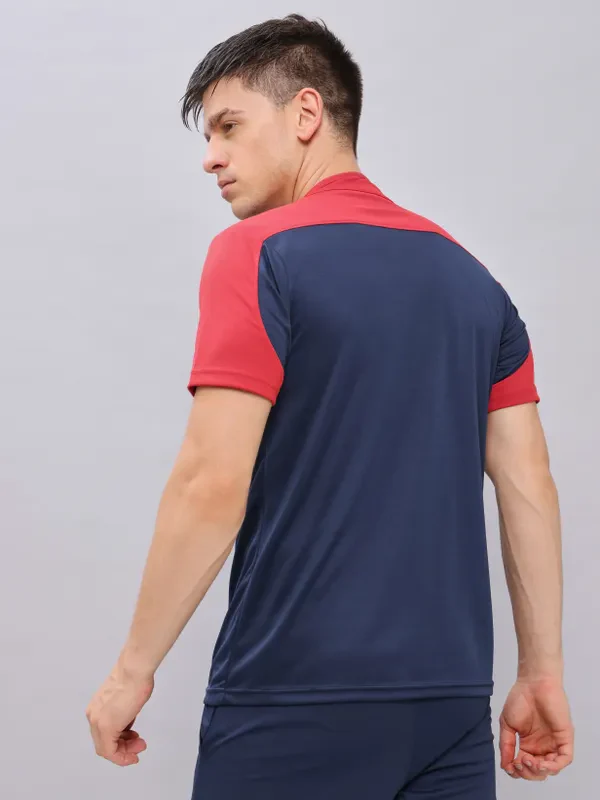 Men Colorblock Slim Fit Mock Neck T-shirt with TECHNO COOL+ - Image 5