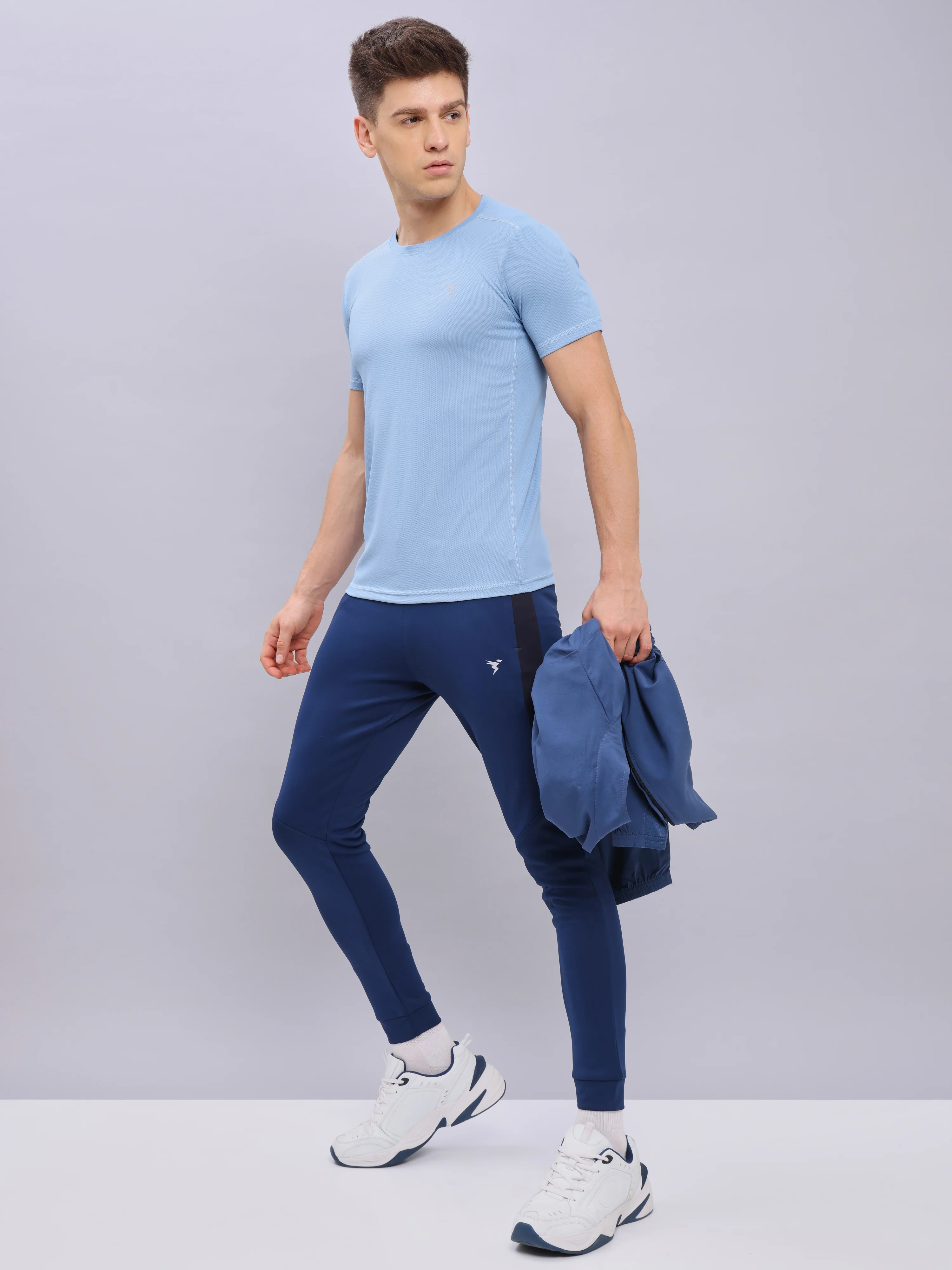 Men Solid Slim Fit Crew Neck T-shirt with TECHNO COOL+ - Image 5