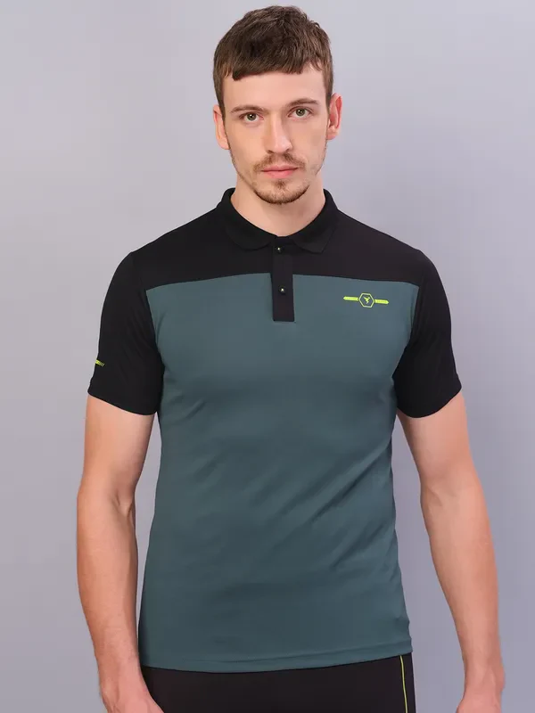Men Colorblock Relax Fit Polo T-shirt with TECHNO COOL+ - Image 2