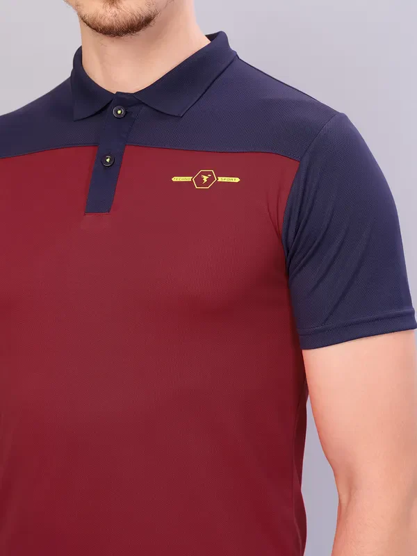 Men Colorblock Relax Fit Polo T-shirt with TECHNO COOL+ - Image 6
