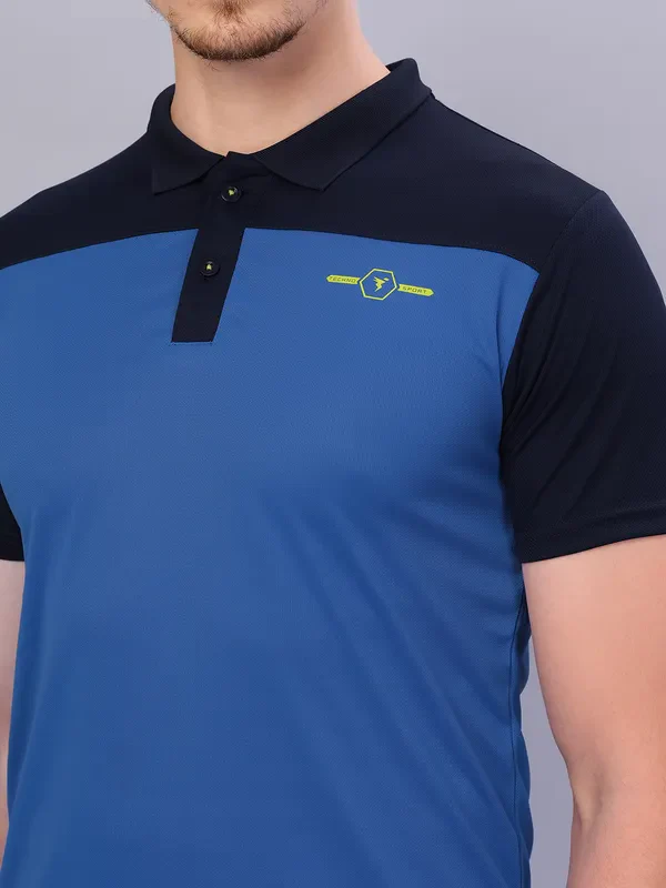 Men Colorblock Relax Fit Polo T-shirt with TECHNO COOL+ - Image 6