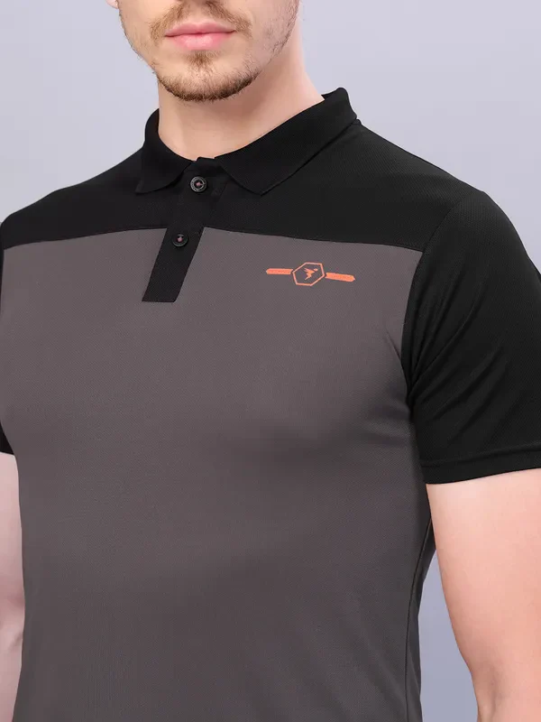 Men Colorblock Relax Fit Polo T-shirt with TECHNO COOL+ - Image 6