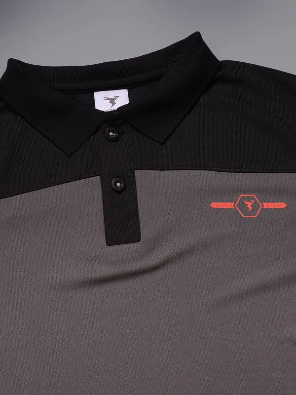 Men Colorblock Relax Fit Polo T-shirt with TECHNO COOL+ - Image 8