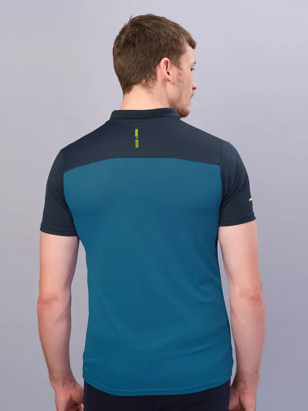Men Colorblock Relax Fit Polo T-shirt with TECHNO COOL+ - Image 3