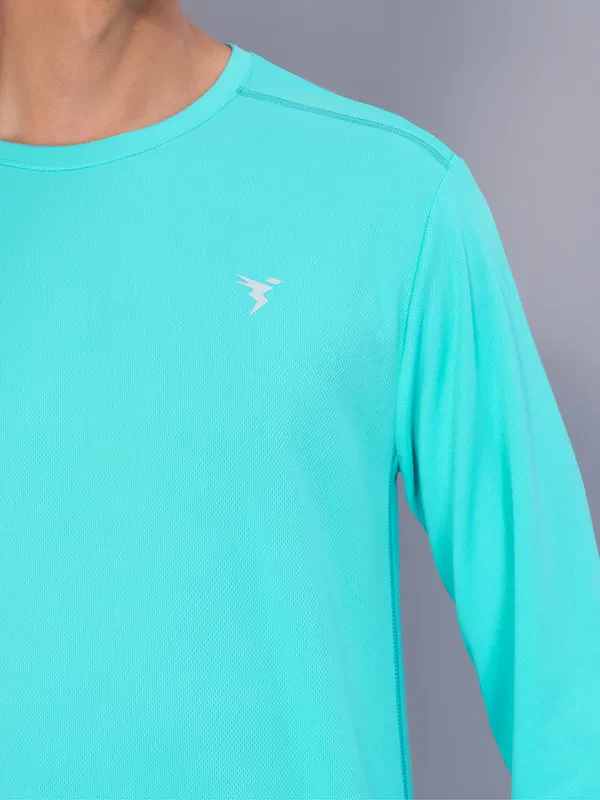 Men Solid Slim Fit Crew Neck T-shirt with TECHNO COOL+ - Image 4