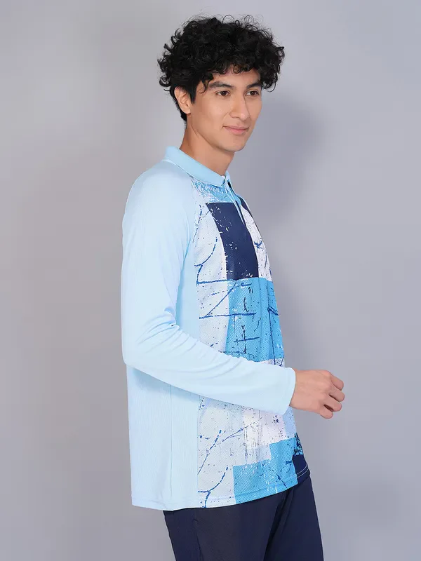 Men Colorblock Slim Fit Polo T-shirt with TECHNO GUARD - Image 5