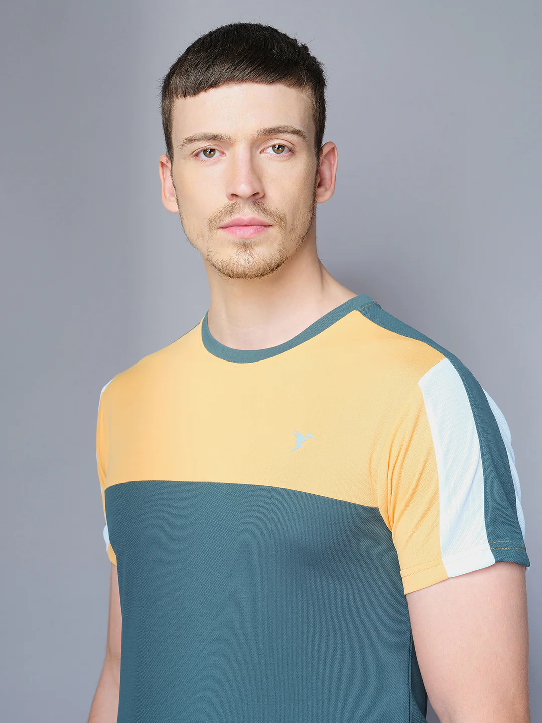 Men Colorblock Slim Fit Crew Neck T-shirt with TECHNO COOL - Image 6