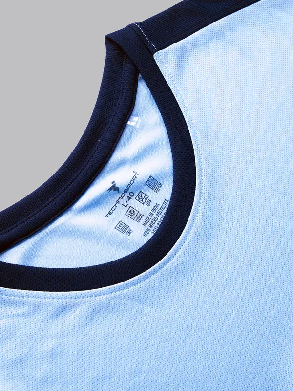 Men Colorblock Slim Fit Crew Neck T-shirt with TECHNO COOL - Image 10