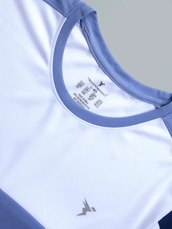 Men Colorblock Slim Fit Crew Neck T-shirt with TECHNO COOL - Image 10