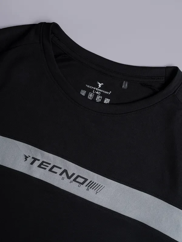 Men Colorblock Slim Fit Crew Neck T-shirt with TECHNO COOL+ - Image 6