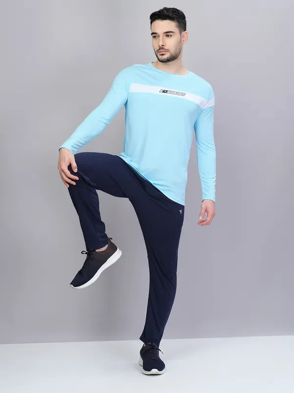 Men Colorblock Slim Fit Crew Neck T-shirt with TECHNO COOL+ - Image 4
