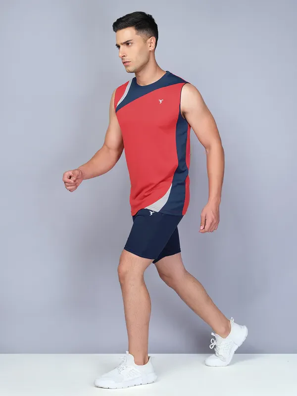 Men Colorblock Slim Fit Crew Neck Innerwear Vest with TECHNO COOL - Image 4