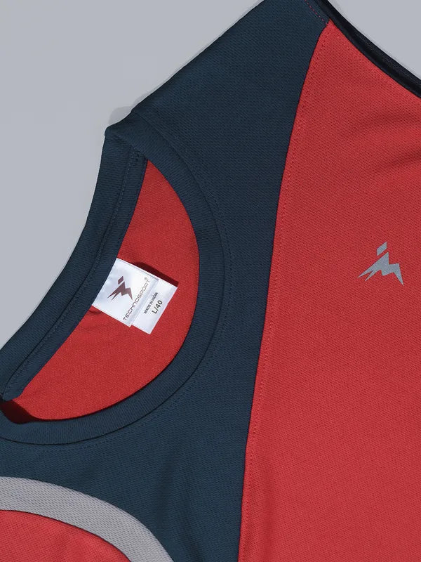 Men Colorblock Slim Fit Crew Neck Innerwear Vest with TECHNO COOL - Image 8