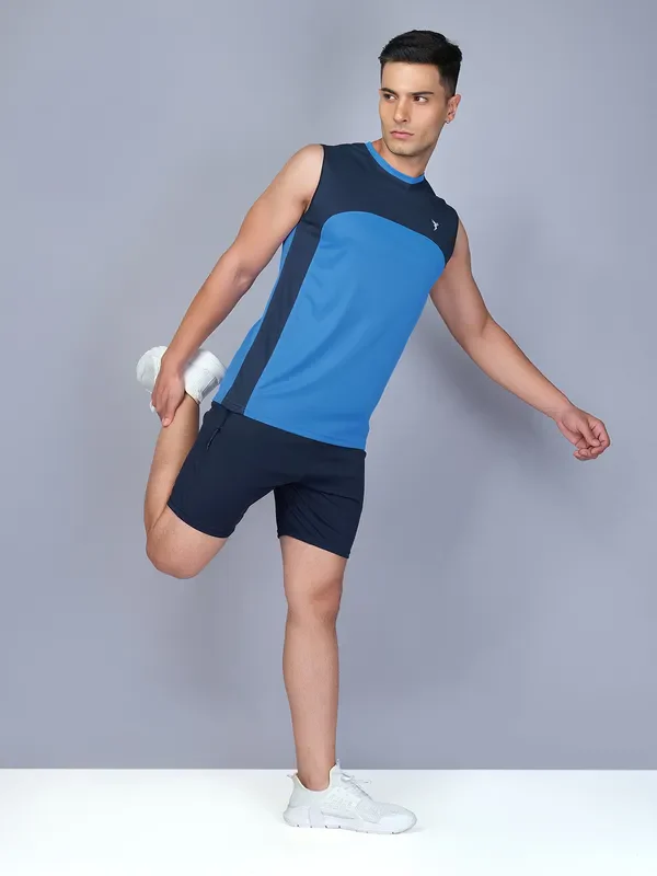 Men Colorblock Slim Fit Crew Neck Innerwear Vest with TECHNO COOL - Image 4
