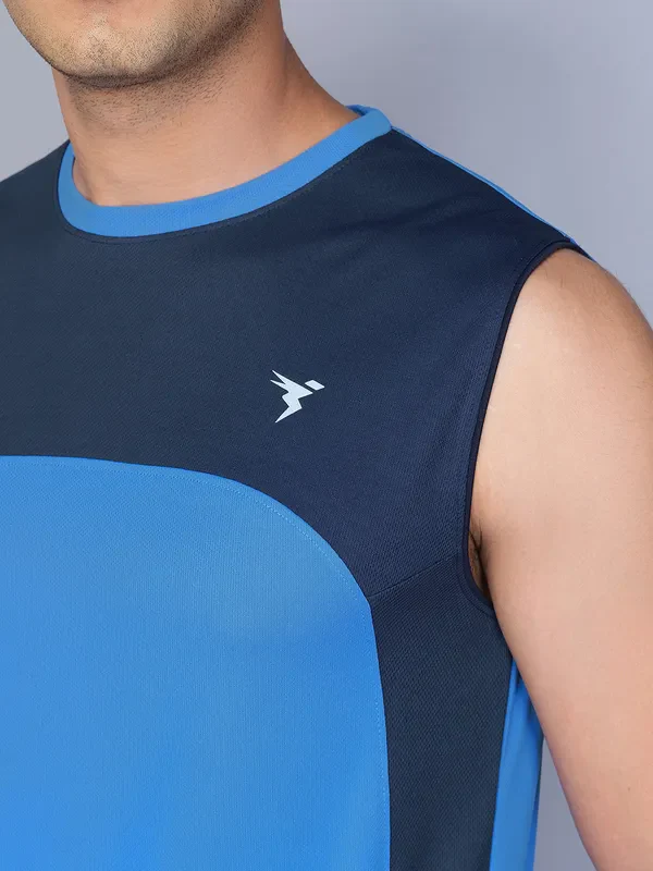 Men Colorblock Slim Fit Crew Neck Innerwear Vest with TECHNO COOL - Image 5