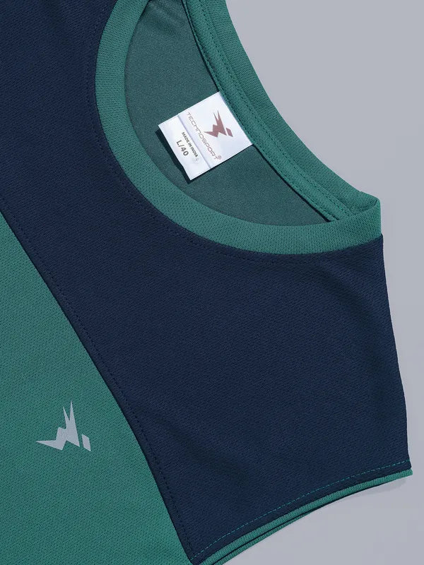 Men Colorblock Slim Fit Crew Neck Innerwear Vest with TECHNO COOL - Image 8