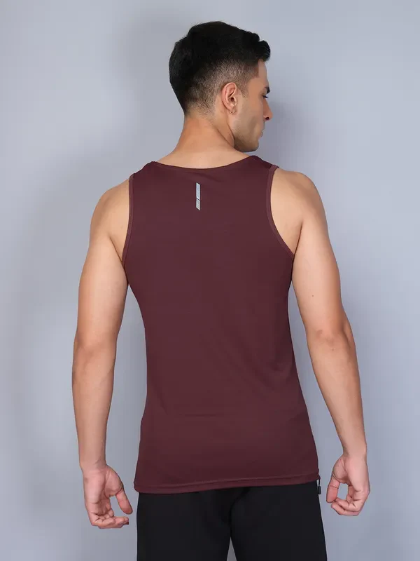 Men Printed Slim Fit Scoop Neck Innerwear Vest with TECHNO COOL - Image 2