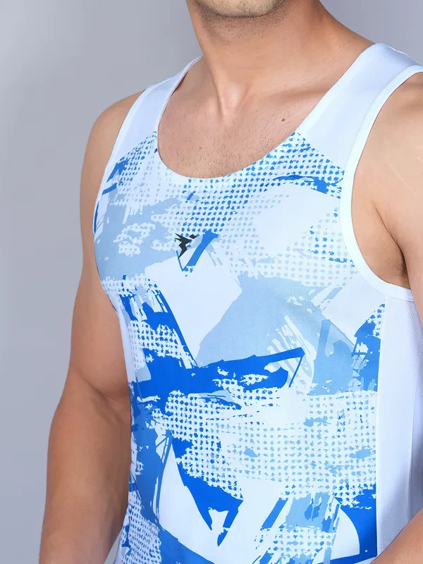 Men Printed Slim Fit Scoop Neck Innerwear Vest with TECHNO COOL - Image 6
