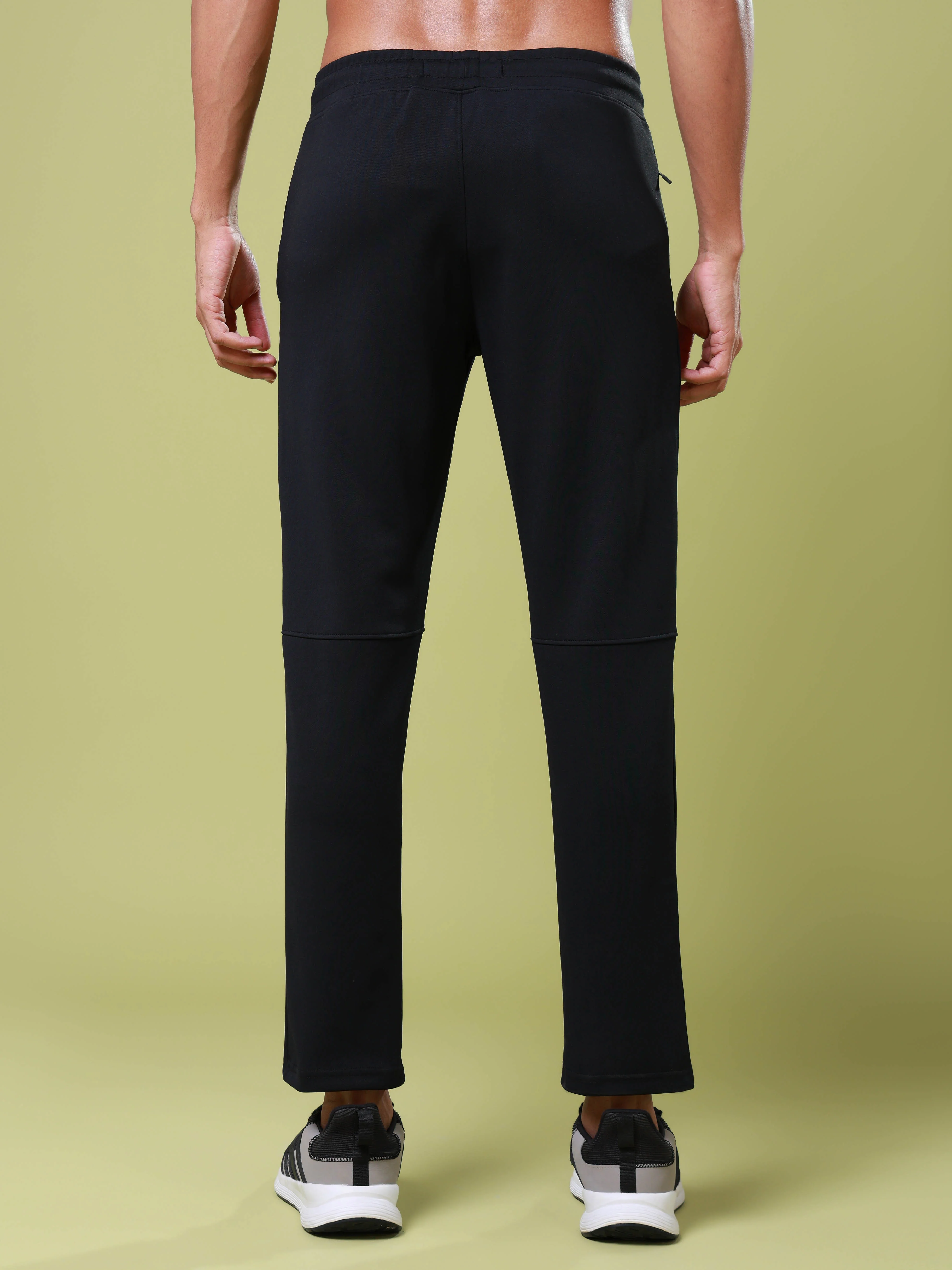 Men Solid Slim Fit Trackpants with ELASTO PLUS - Image 3