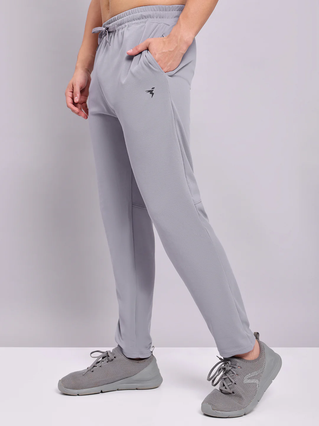 Men Solid Slim Fit Trackpants with ELASTO PLUS - Image 3