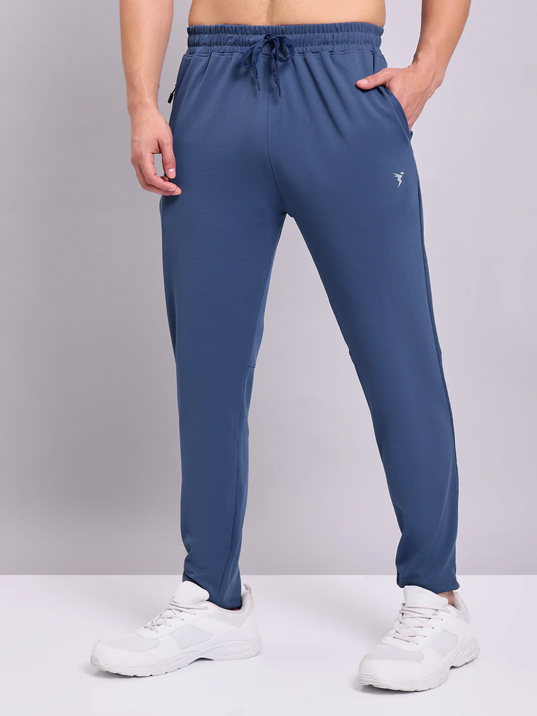 Men Solid Slim Fit Trackpants with ELASTO PLUS - Image 2