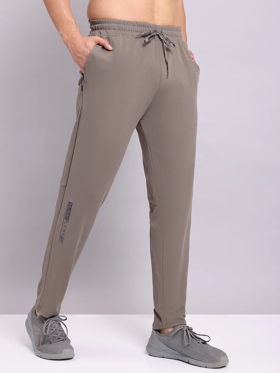 Men Solid Slim Fit Trackpants with ELASTO PLUS - Image 3