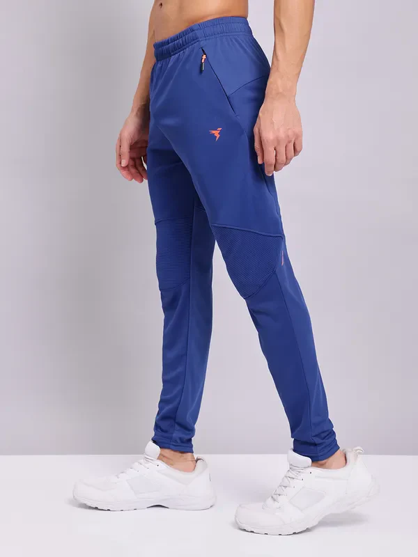 Men Solid Slim Fit Trackpants with TECHNO DRY